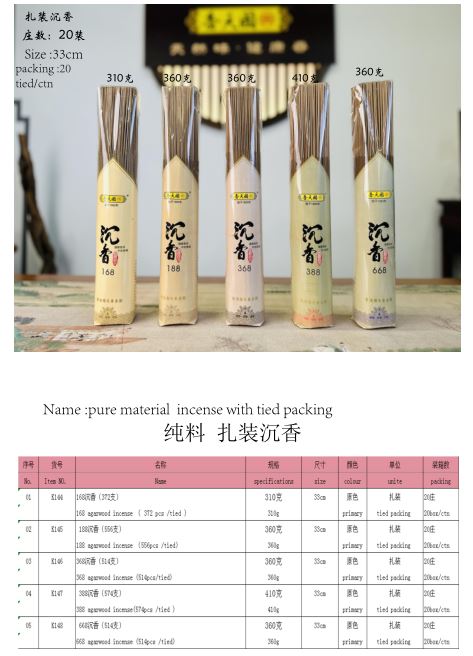 產品型號： K144,K145,K146,K147,K148，產品名稱：168（188，368，388，668）純料紮裝沈香